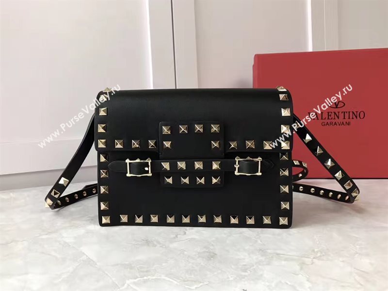 Valentino small black shoulder rockstud bag 4914