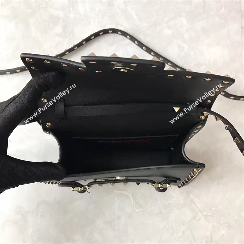 Valentino small black shoulder rockstud bag 4914