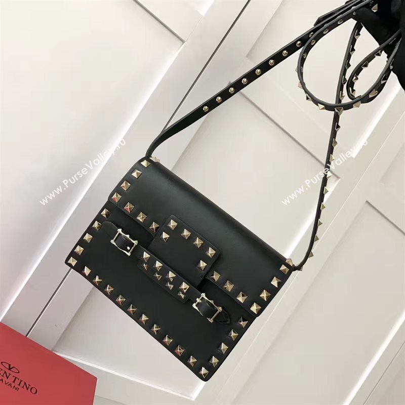 Valentino small black shoulder rockstud bag 4914