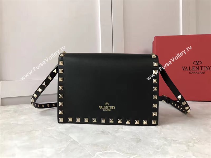 Valentino small black shoulder rockstud bag 4914