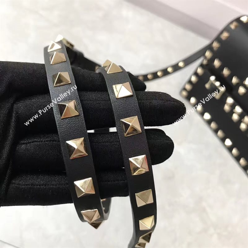 Valentino small black shoulder rockstud bag 4914