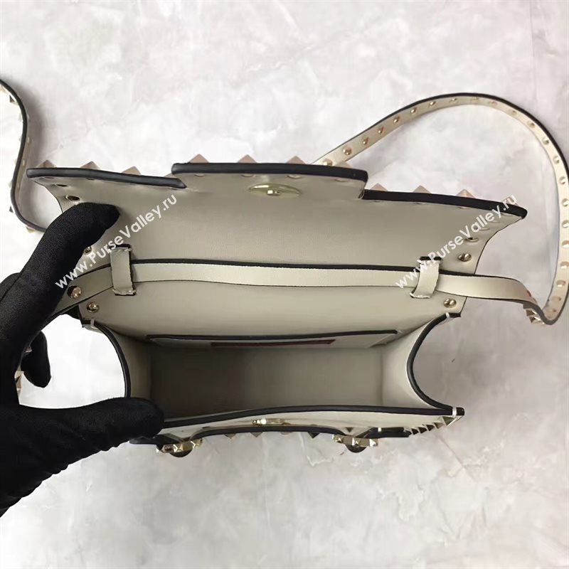 Valentino small cream shoulder rockstud bag 4915