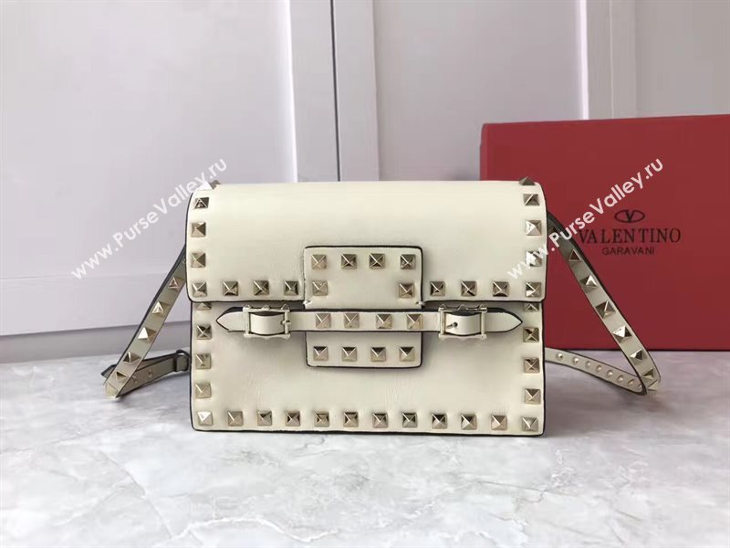 Valentino small cream shoulder rockstud bag 4915