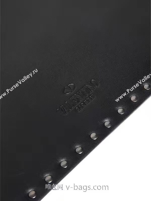 Valentino large black clutch rockstud bag 4916