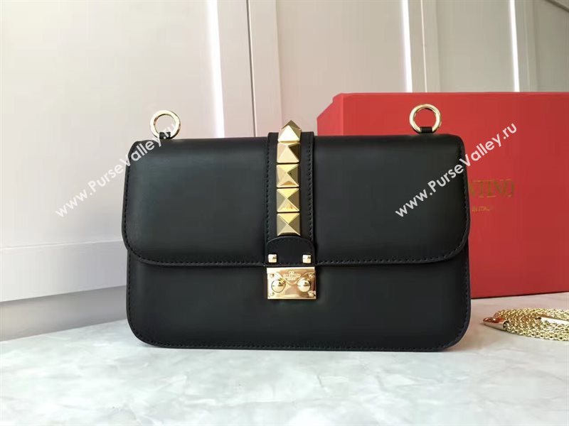 Valentino large smooth black chain body cross bag 4925