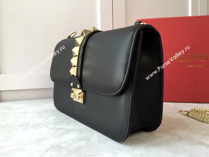 Valentino large smooth black chain body cross bag 4925
