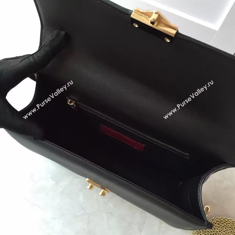 Valentino large smooth black chain body cross bag 4925