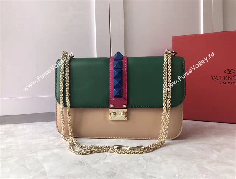 Valentino large chain cross body tri-color bag 4928