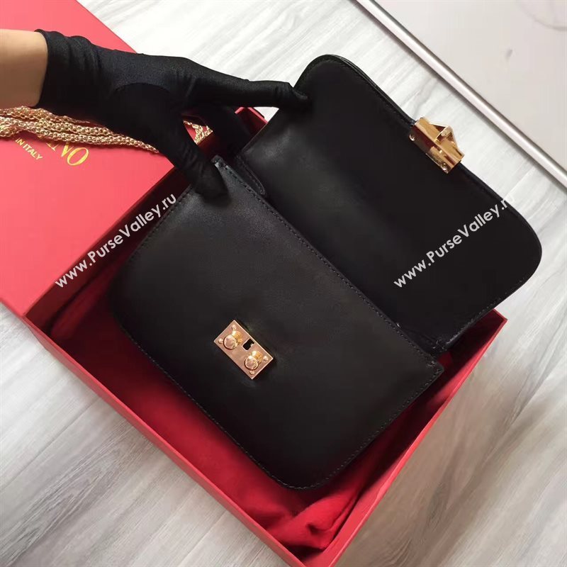 Valentino black small chain body cross bag 4935