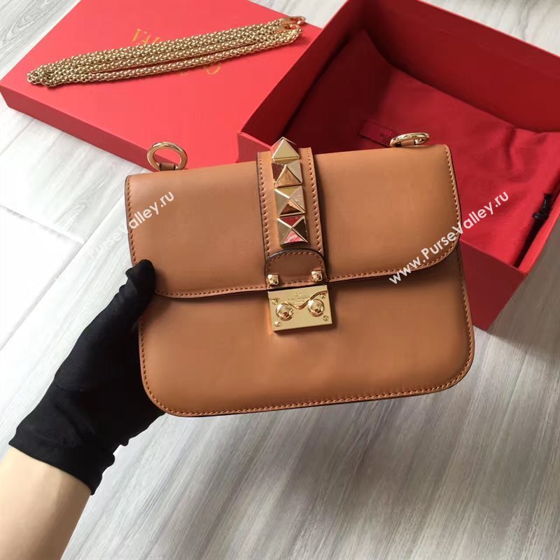 Valentino dark tan small chain body cross bag 4937