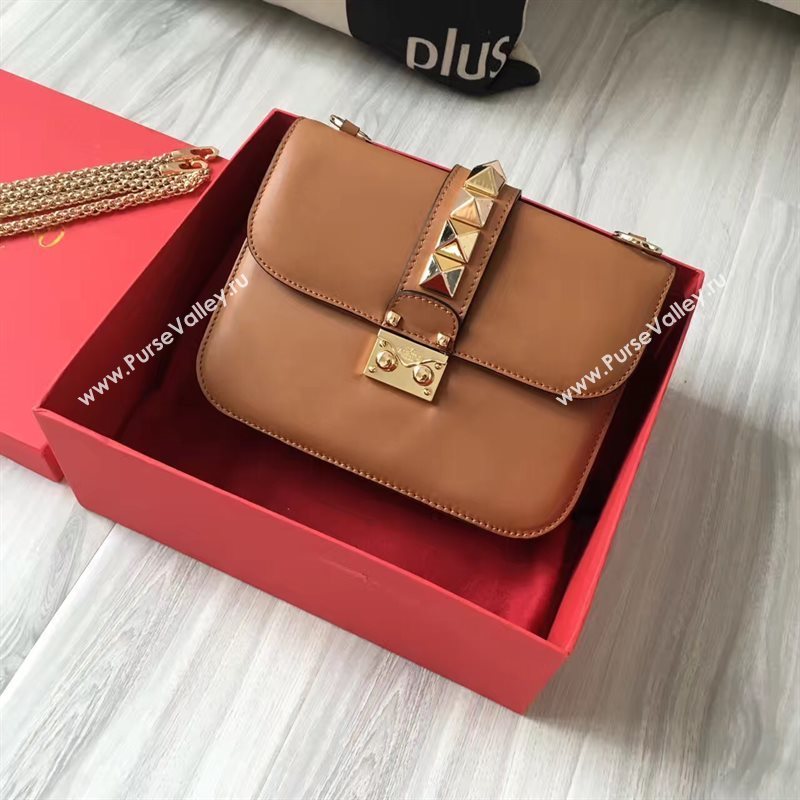 Valentino dark tan small chain body cross bag 4937