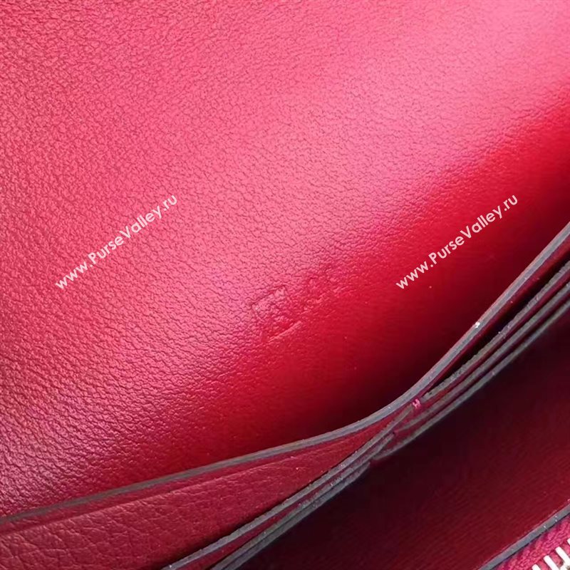 Hermes large Constance top leather wallet red bag 5040