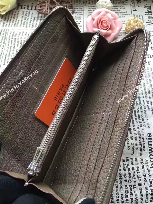 Hermes large wallet gray bag 5044