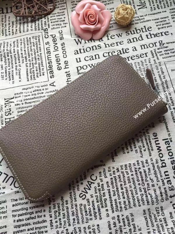 Hermes large wallet gray bag 5044