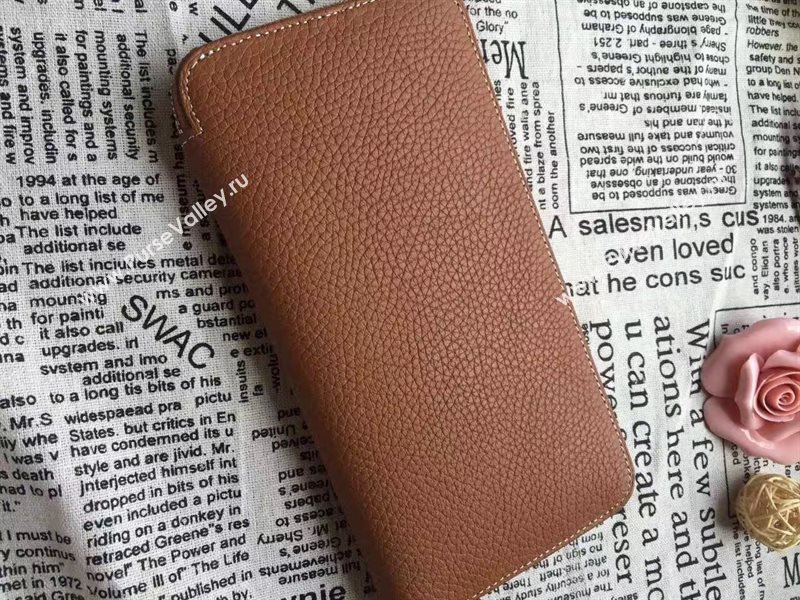 Hermes large wallet tan bag 5045