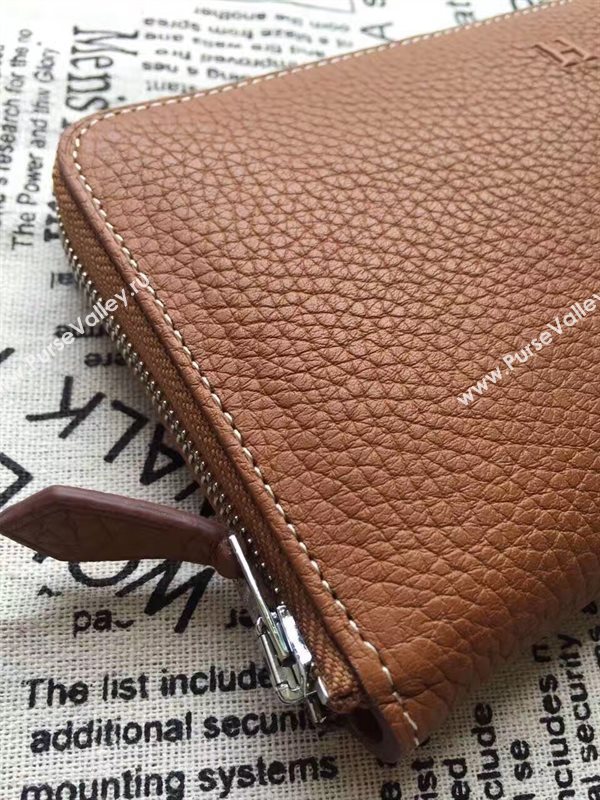 Hermes large wallet tan bag 5045