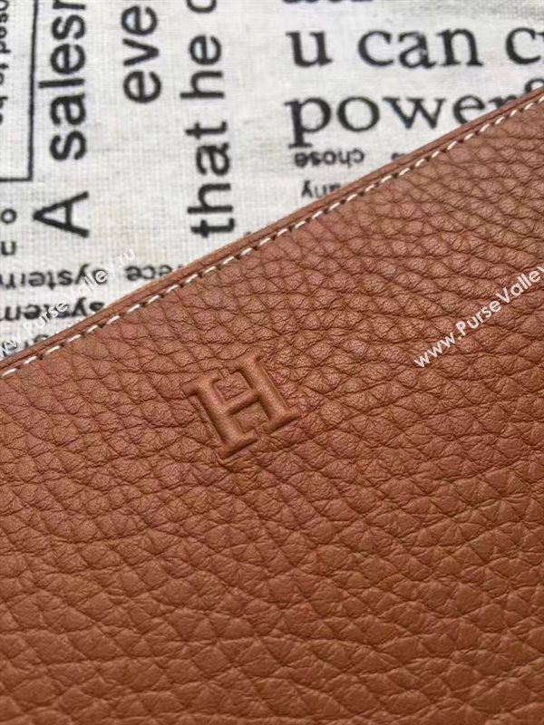 Hermes large wallet tan bag 5045