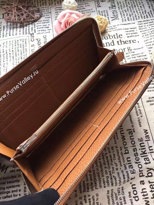 Hermes large wallet tan bag 5045