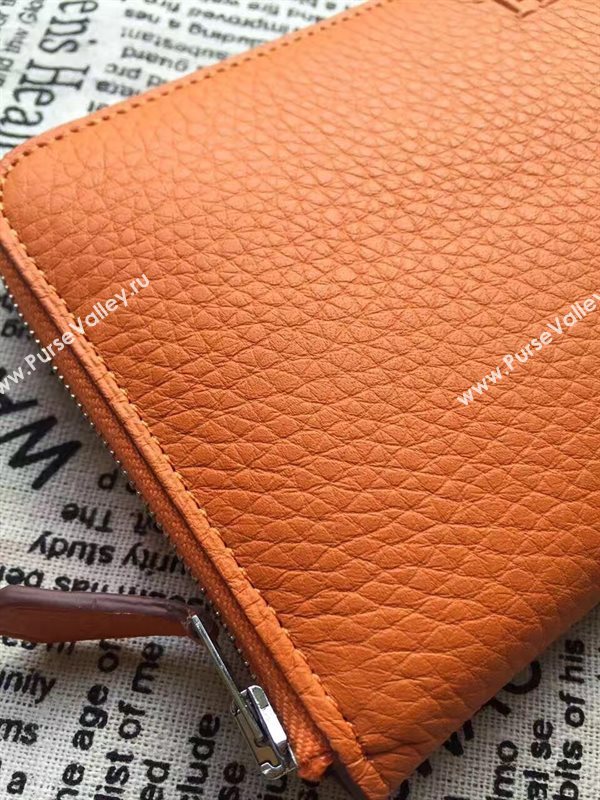 Hermes large wallet orange bag 5046