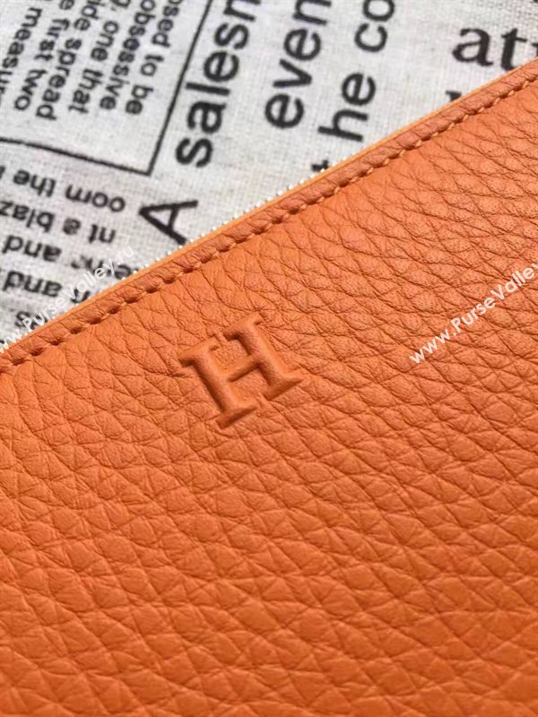 Hermes large wallet orange bag 5046