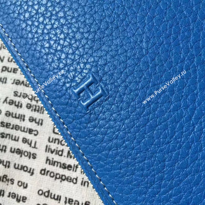 Hermes large wallet blue bag 5047