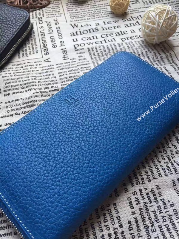 Hermes large wallet blue bag 5047