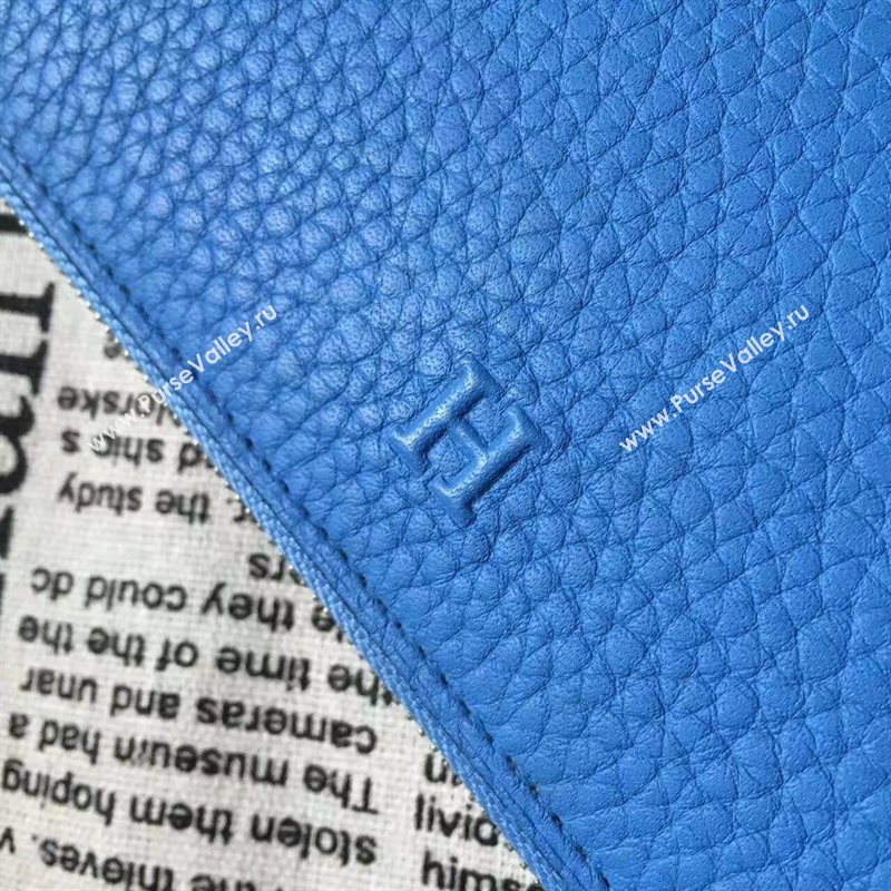 Hermes large wallet blue bag 5047