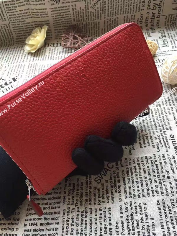 Hermes large wallet red bag 5049