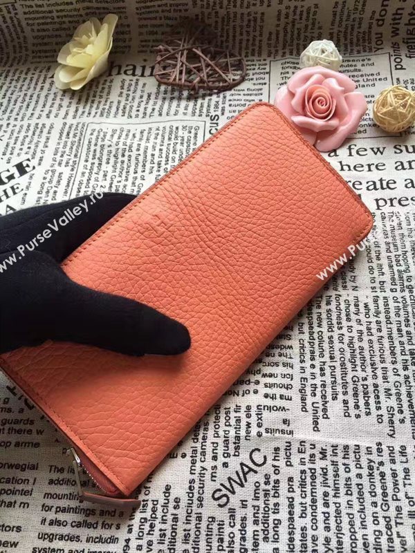 Hermes large wallet orange bag 5050