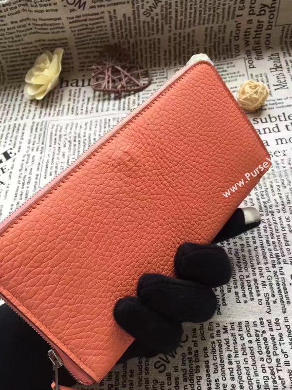Hermes large wallet orange bag 5050