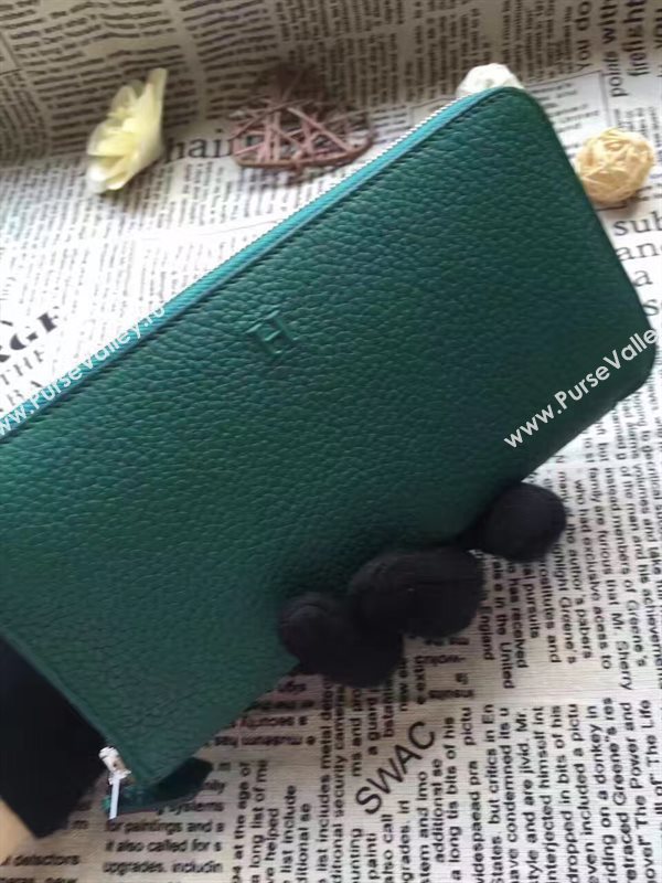 Hermes large wallet green bag 5052