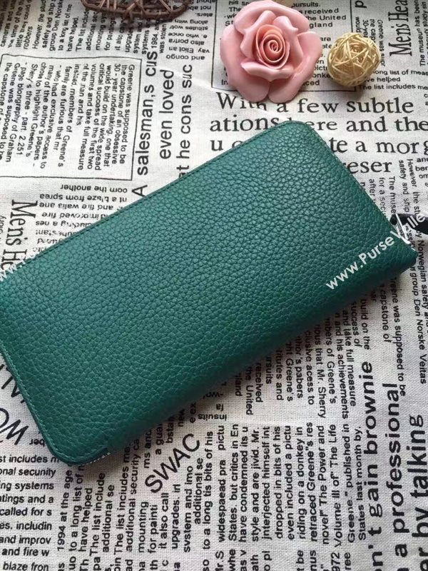Hermes large wallet green bag 5052