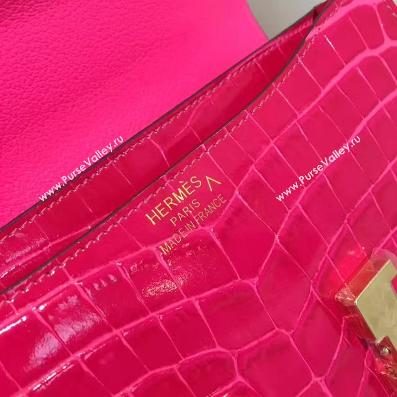 Hermes crocodile Constance red paint bag 5053