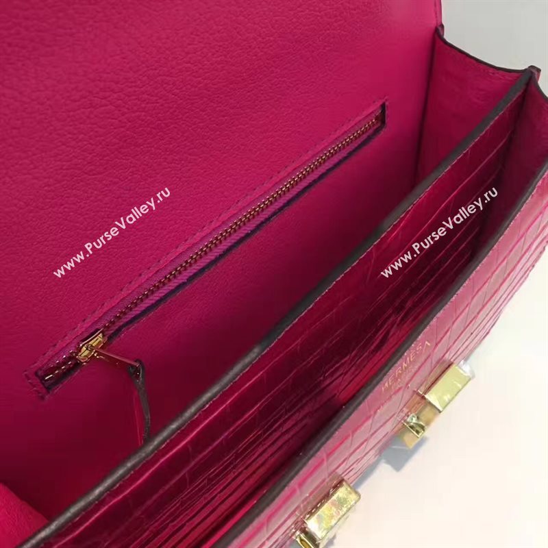 Hermes crocodile Constance red paint bag 5053
