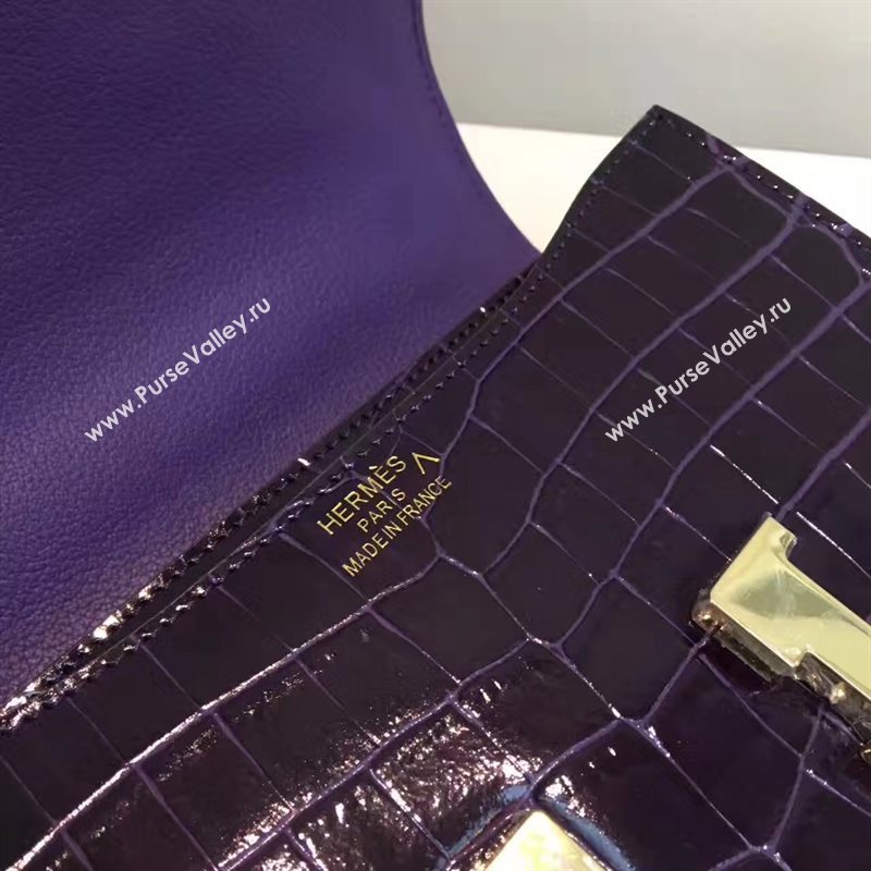 Hermes crocodile Constance black paint bag 5055