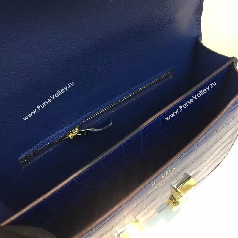 Hermes crocodile Constance navy paint bag 5057
