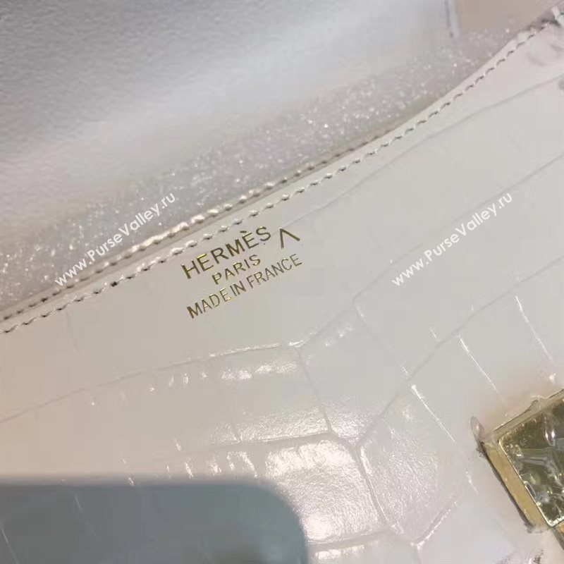 Hermes crocodile Constance gray paint bag 5059