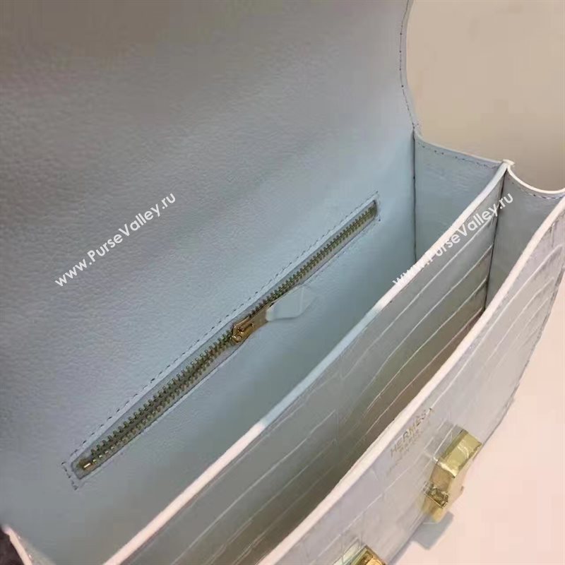 Hermes crocodile Constance gray paint bag 5059