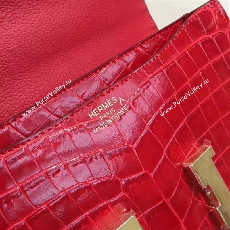 Hermes crocodile Constance red paint bag 5060