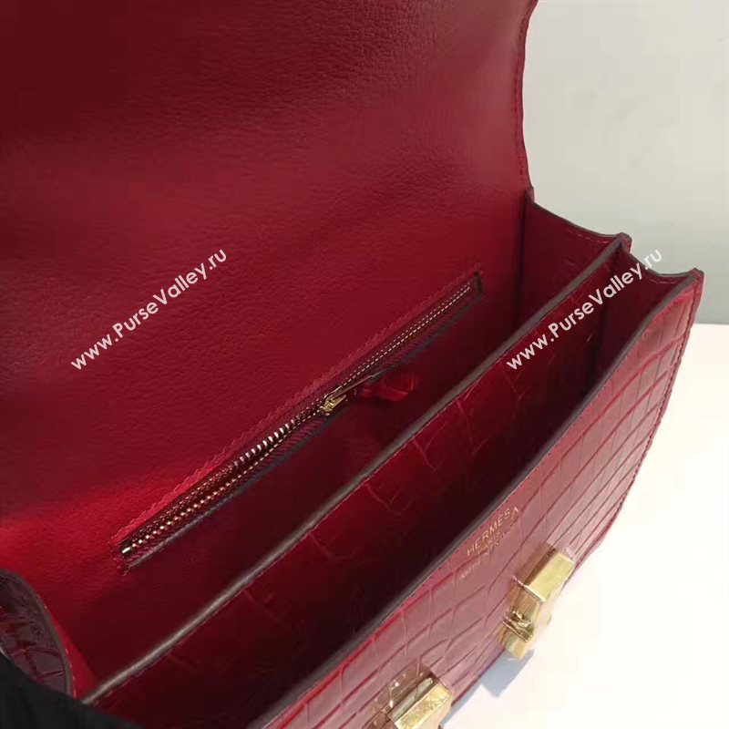 Hermes crocodile Constance red paint bag 5060