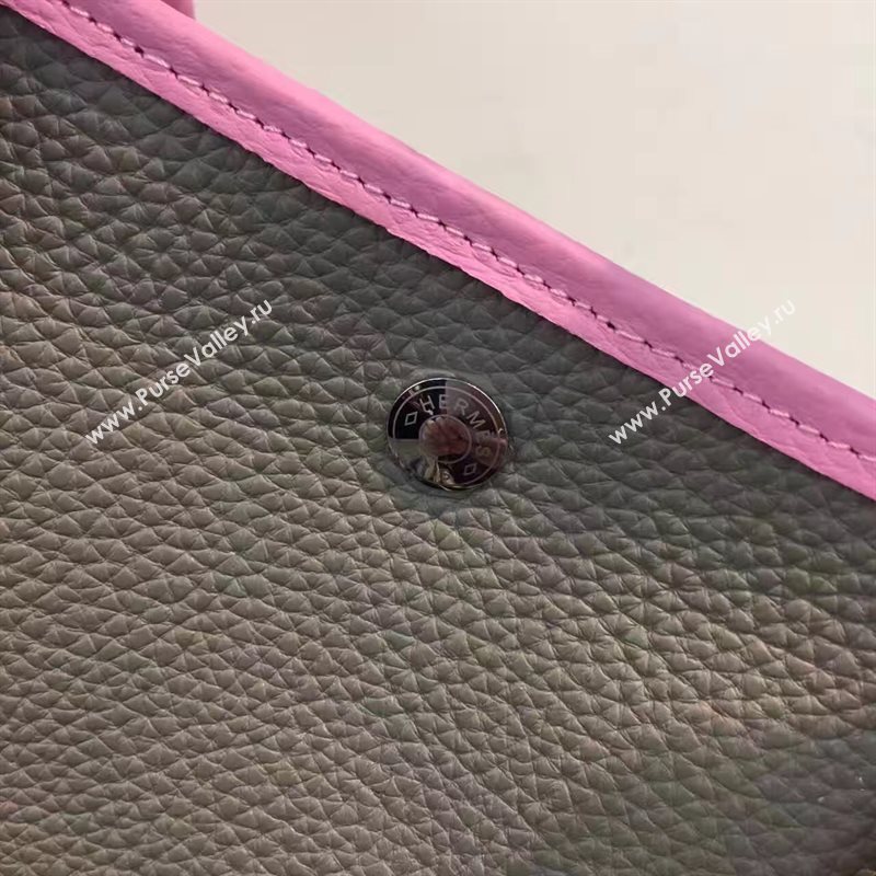 Hermes Garden Party tri-color gray handbag pink bag 5064