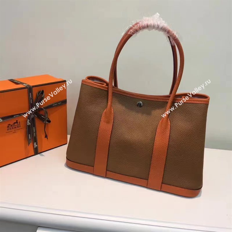 Hermes Garden Party tri-color tan handbag bag 5065
