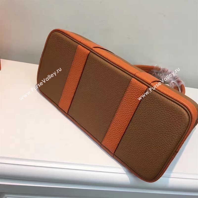Hermes Garden Party tri-color tan handbag bag 5065