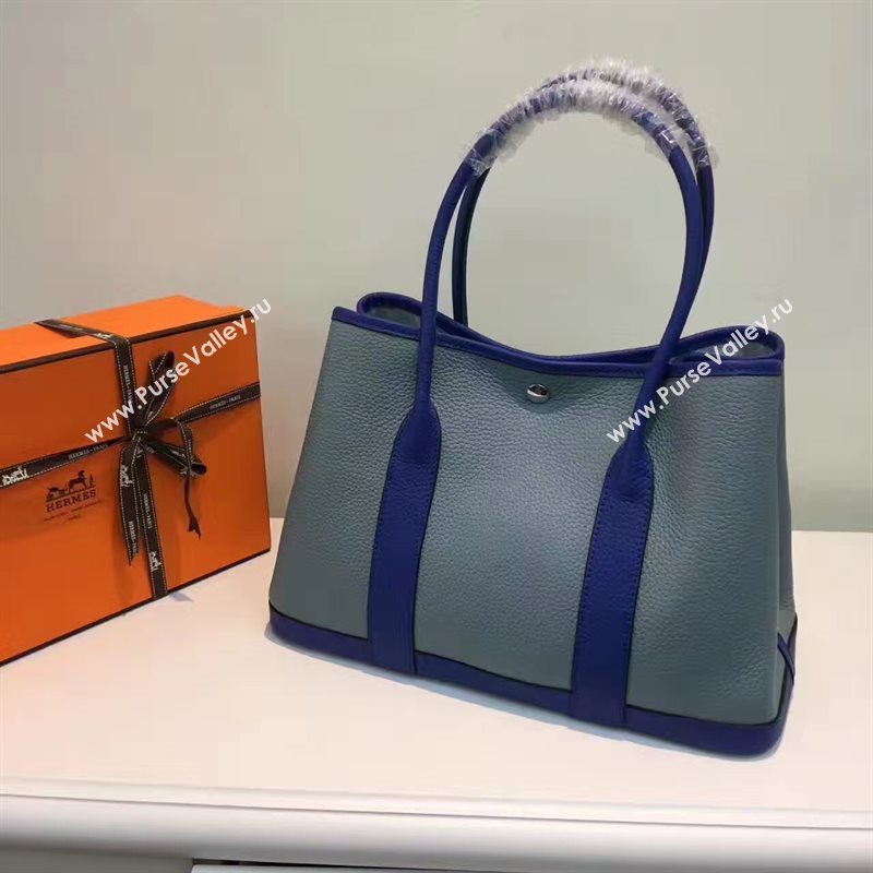 Hermes Garden Party tri-color gray handbag bag 5066