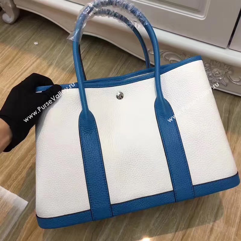 Hermes Garden Party tri-color cream handbag bag 5067