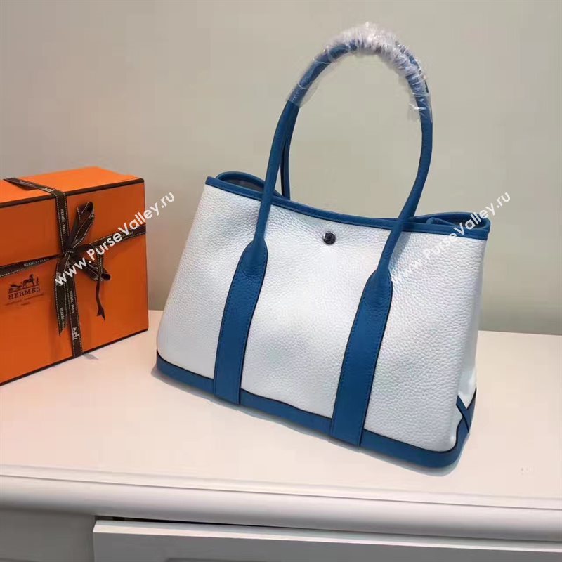 Hermes Garden Party tri-color cream handbag bag 5067
