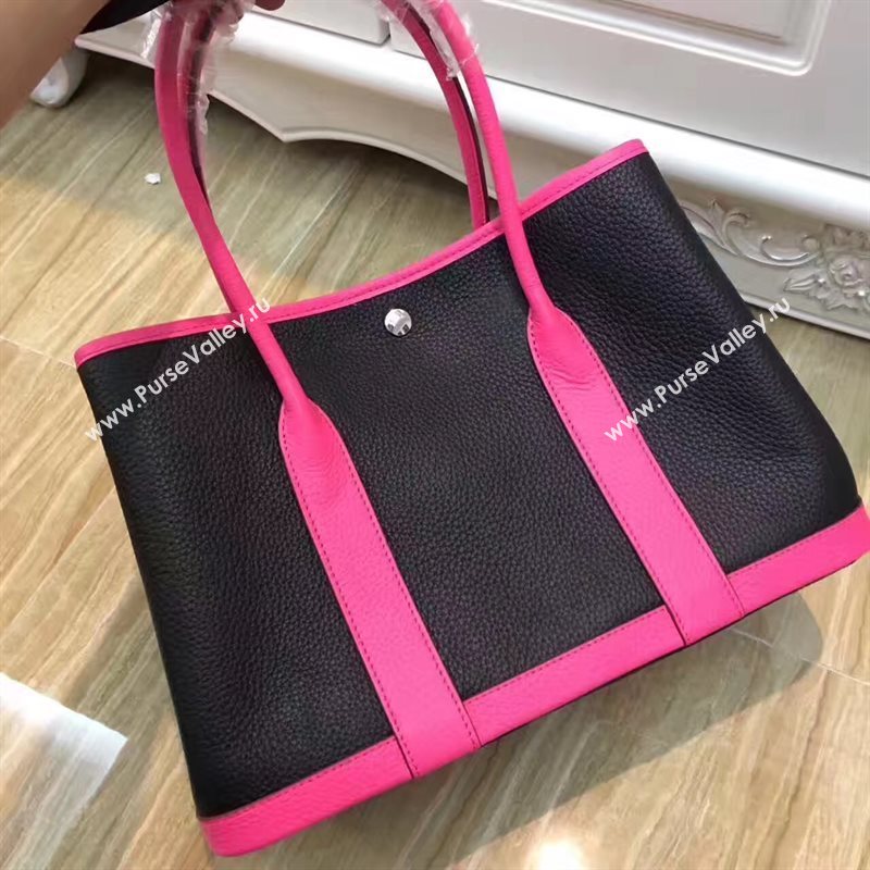 Hermes Garden Party tri-color black handbag bag 5068