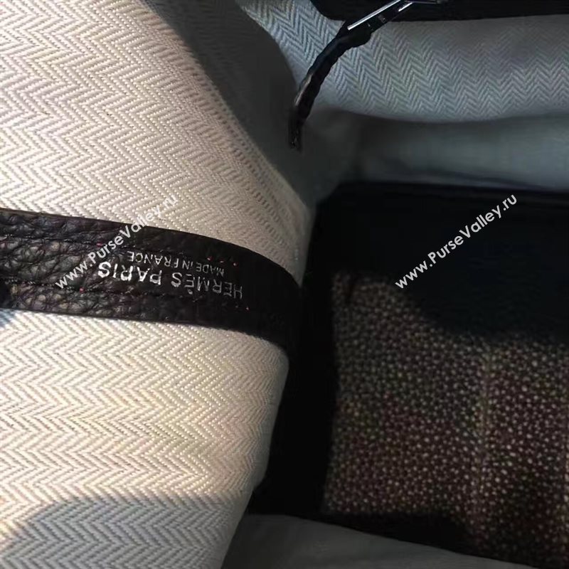 Hermes Garden Party tri-color black handbag bag 5068