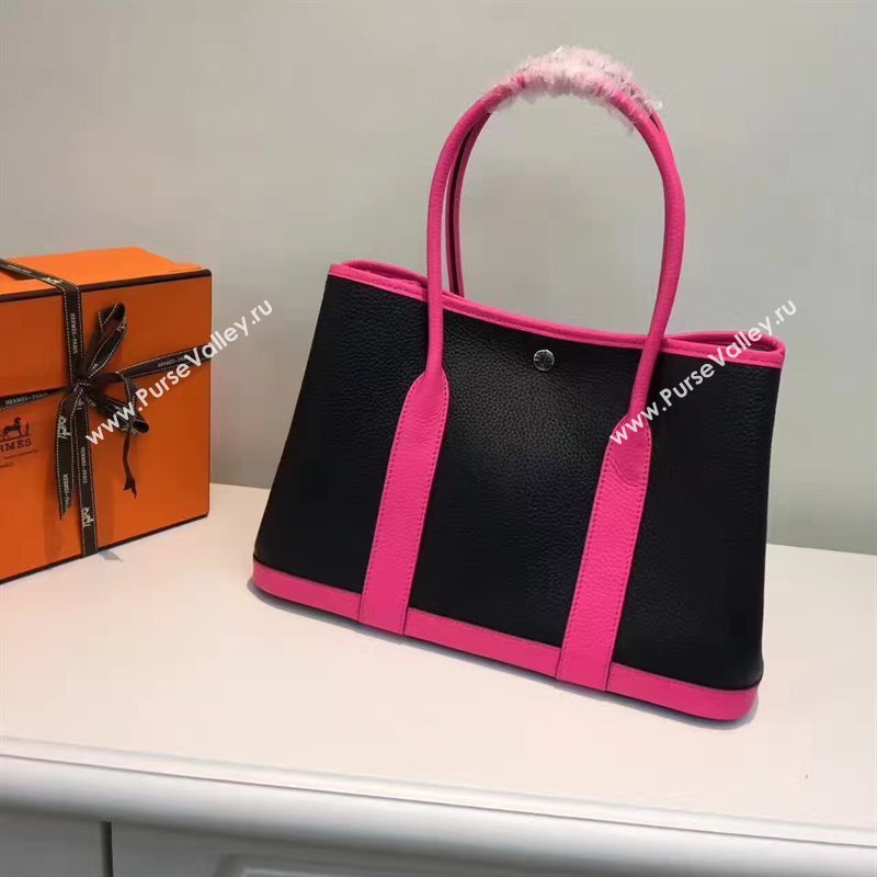 Hermes Garden Party tri-color black handbag bag 5068