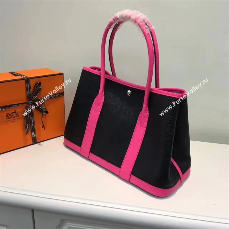 Hermes Garden Party tri-color black handbag bag 5068